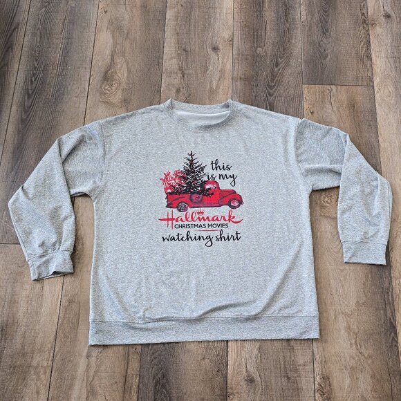 Tops - “This Is My Hallmark Christmas Movie Watching Shirt” – Size 3XL (Gray)